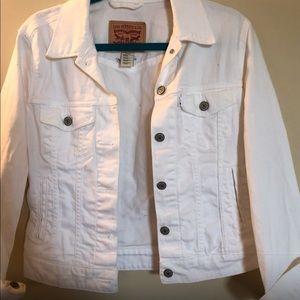 Levi White Jean Jacket